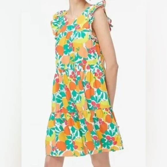 J.Crew Linen Blend Colorful Citrus Floral Print Dress size 4 - Picture 12 of 12